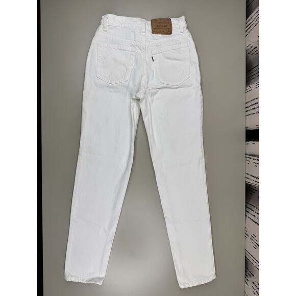 Vintage ‘94 Levi's 512 Jeans Womens 7 White Slim Fit Tapered Leg 90s Made in USA - Picture 13 of 16